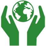 Mãos protegendo o Planeta Terra